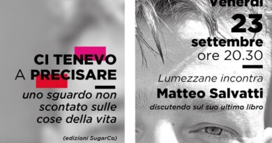 23 settembre a Lumezzane: la rassegna “Apriti Libro” ospiterà Matteo Salvatti