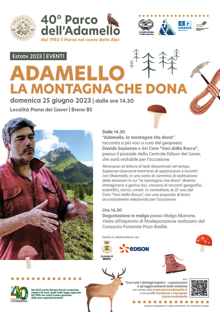 Adamello, la montagna che dona con il geopoeta Davide Sapienza e il coro Voci Dalla Rocca