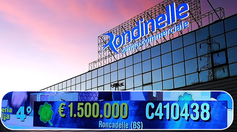 Lotteria Italia, il biglietto da 1,5 mln venduto alla tabaccheria del Centro Commerciale Le Rondinelle