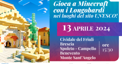 I Longobardi in Italia: una giornata di gioco con le nuove mappe Longobarde per il videogioco Minecraft