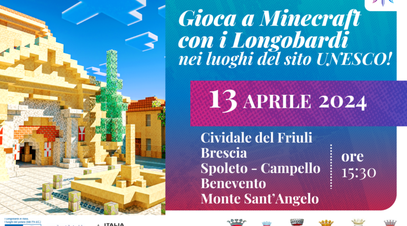 I Longobardi in Italia: una giornata di gioco con le nuove mappe Longobarde per il videogioco Minecraft